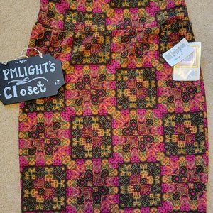 LuLaRoe Cassie Skirt Small New with Tags Multi-Colored Tiki Pattern